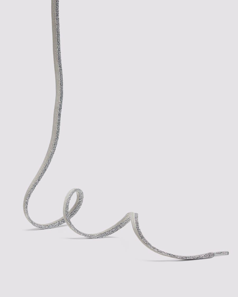 Shoelaces Silver Sparkle