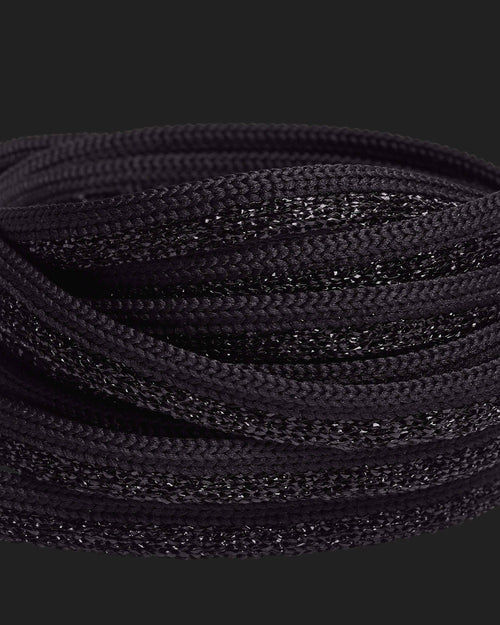 Shoelaces Black Glitter