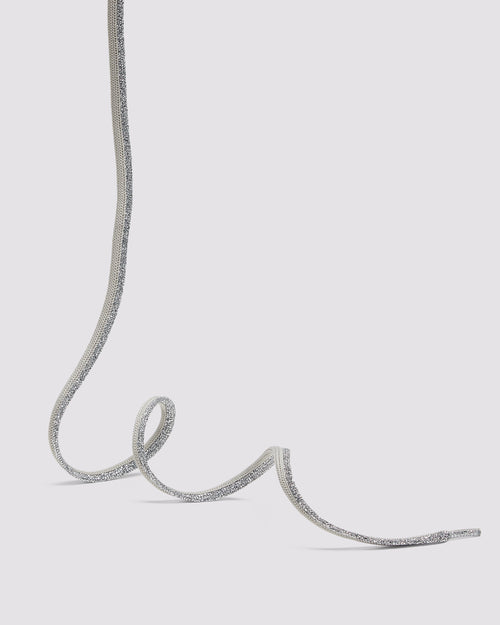 Shoelaces Silver Sparkle