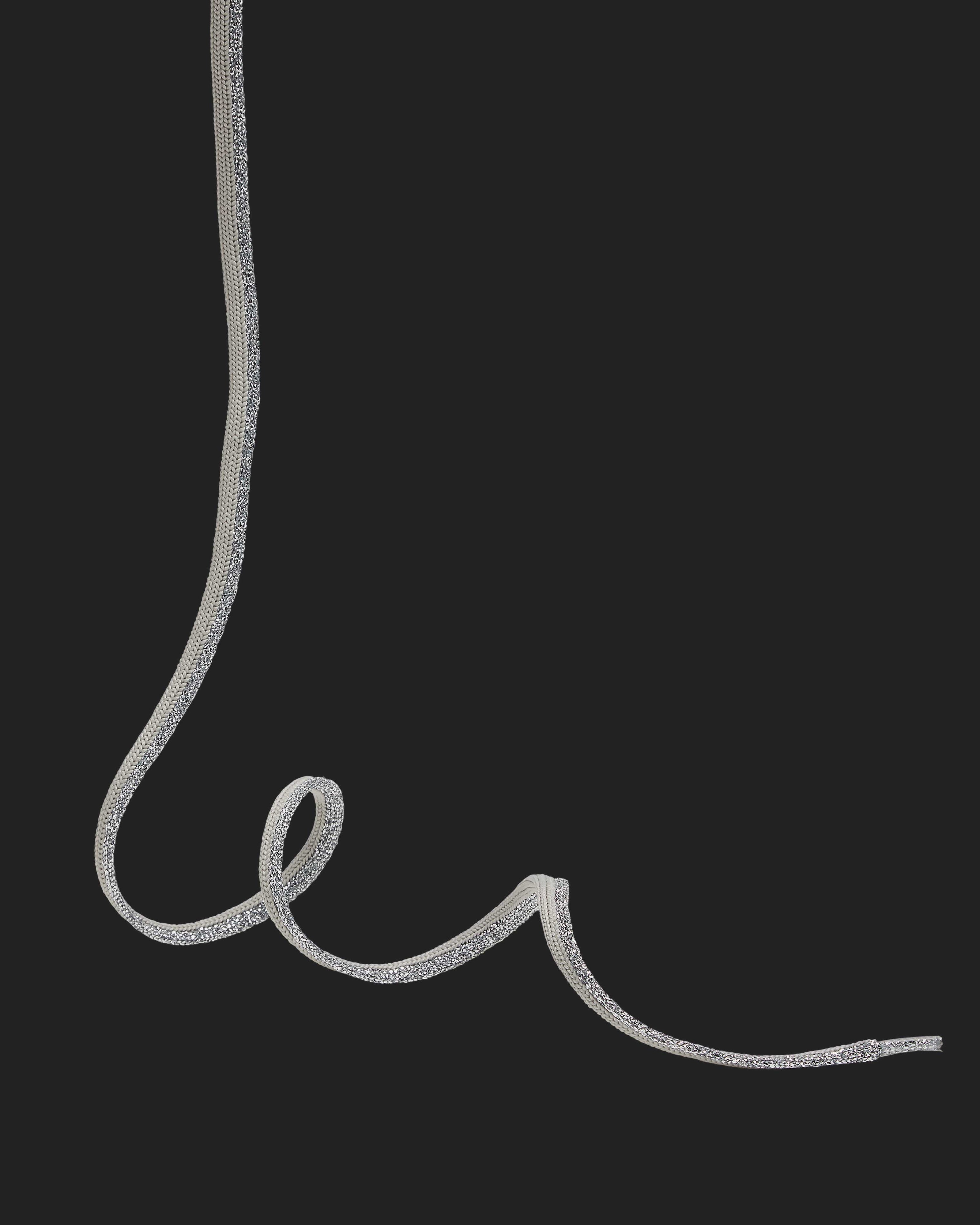 Shoelaces Silver Sparkle