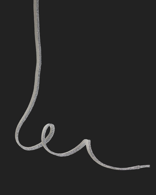 Shoelaces Silver Sparkle