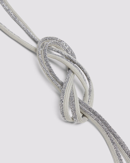 Shoelaces Silver Sparkle