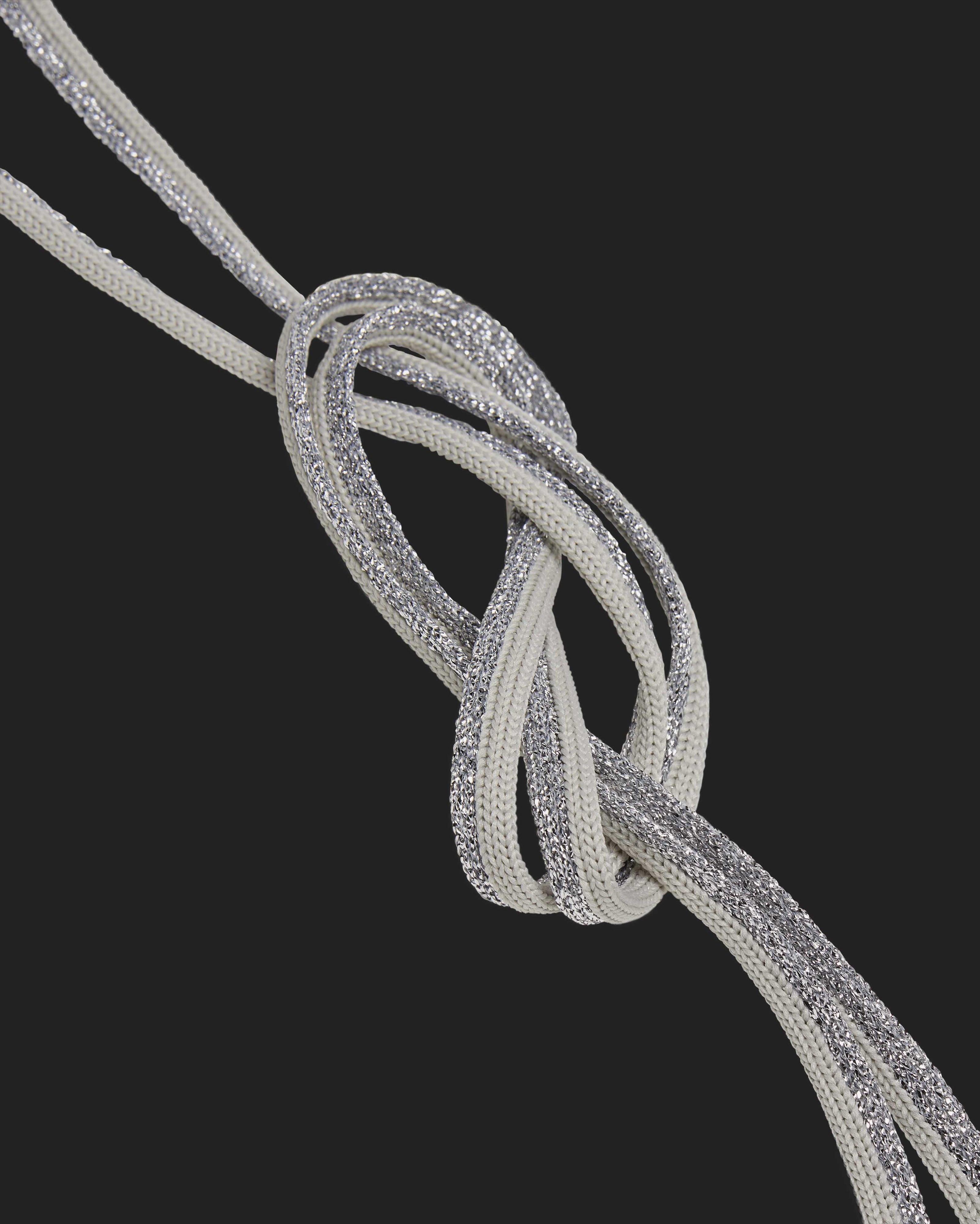 Shoelaces Silver Sparkle