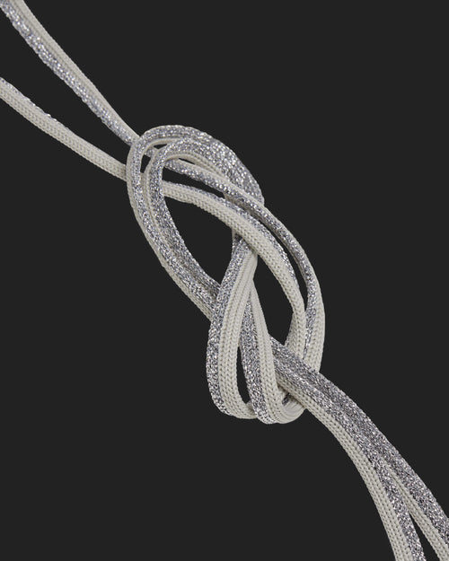 Shoelaces Silver Sparkle